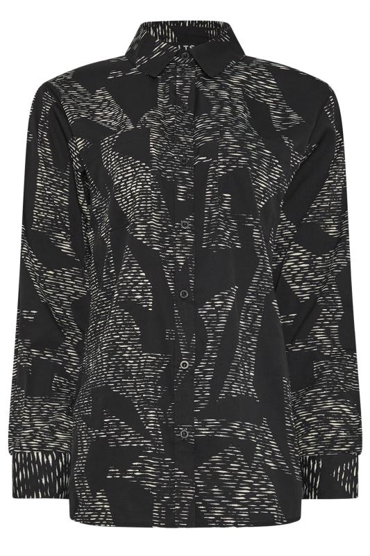 LTS Tall Black Abstract Dash Long Sleeve Shirt | Long Tall Sally 5