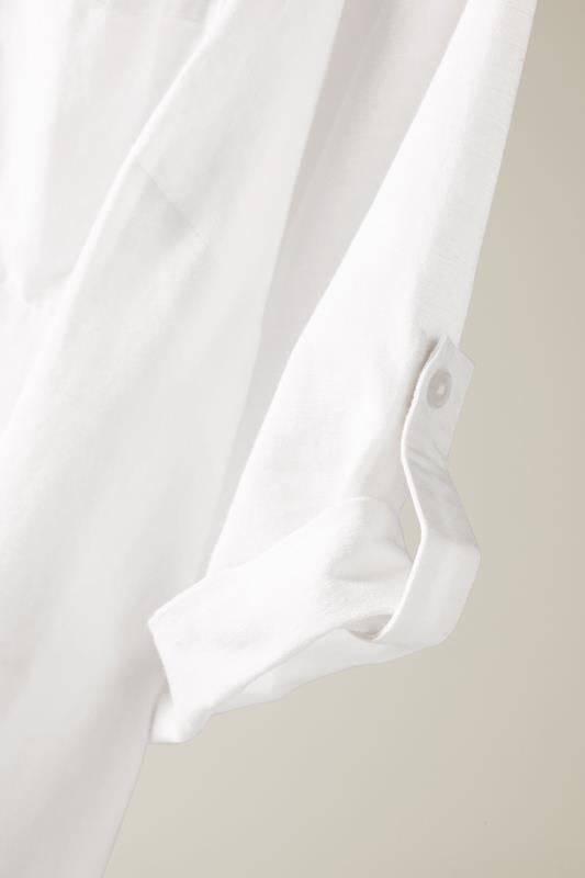 EVANS Plus Size White Linen Utility Top | Evans  8