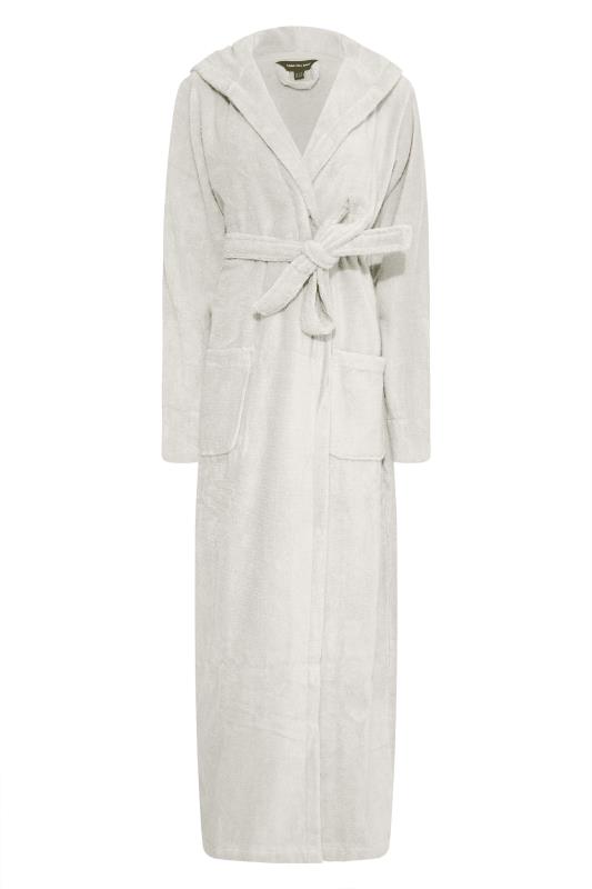 LTS Tall Grey Hooded Maxi Dressing Gown 6