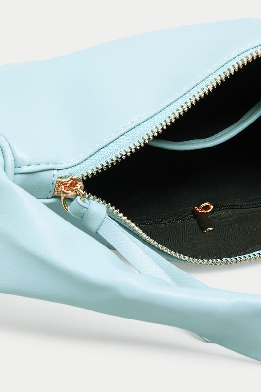 Plus Size Light Blue Slouch Handle Bag | Yours Clothing 5