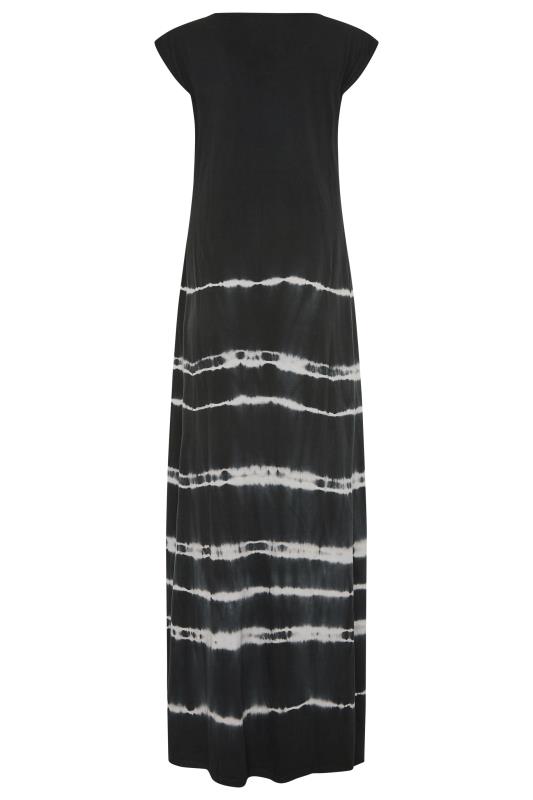 LTS Tall Black Tie Dye Side Split Dress 2
