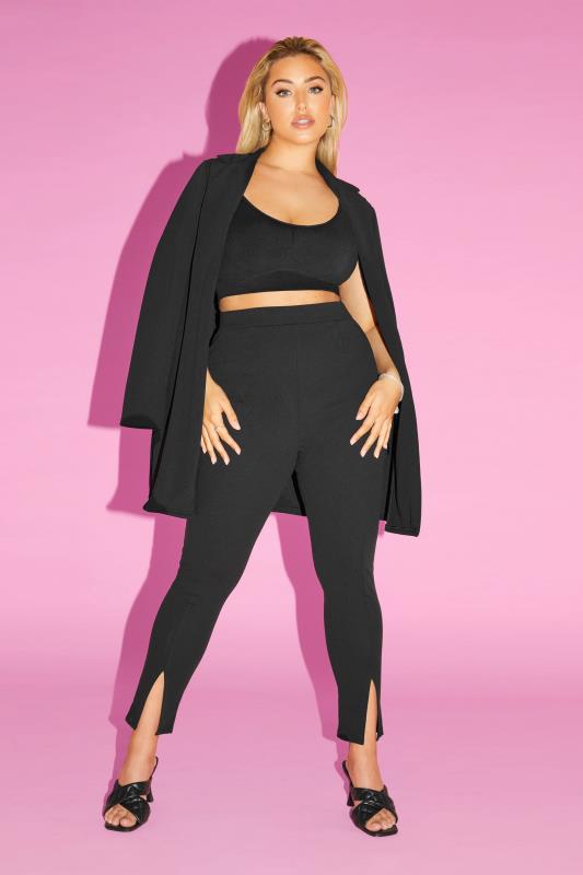 LIMITED COLLECTION Plus Size Black Longline Blazer | Yours Clothing 7
