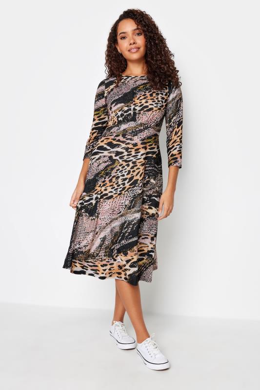 M&Co Brown Mixed Animal Print Midaxi Dress | M&Co 1