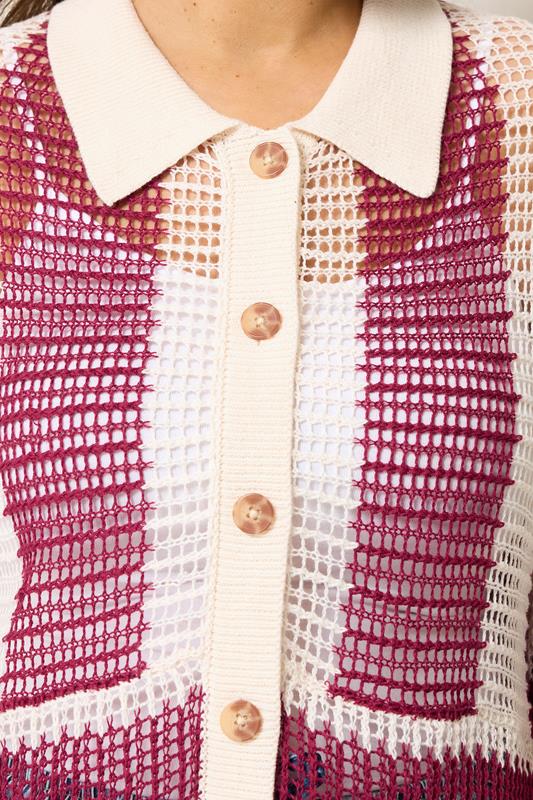 YOURS Plus Size Ivory White Crochet Shirt | Yours Clothing 4