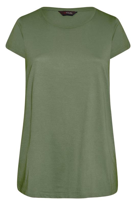 Curve Olive Green Short Sleeve T-Shirt_F.jpg