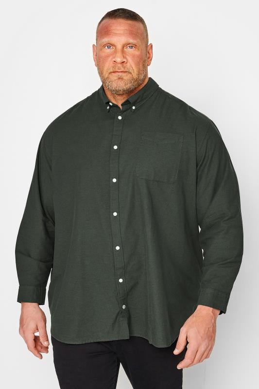 Men's  JACK & JONES Big & Tall Forest Green Oxford Shirt