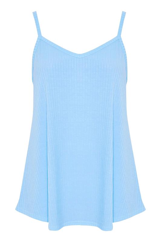 LIMITED COLLECTION Curve Light Blue Rib Swing Cami Top 5