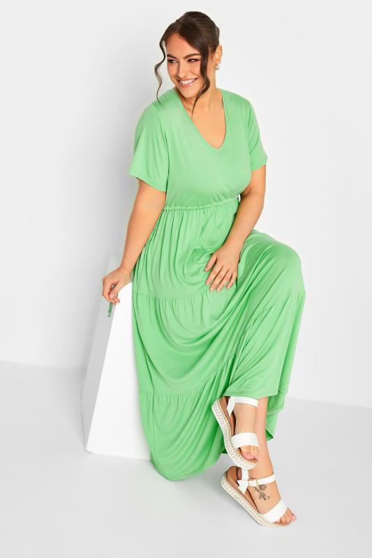  Grande Taille LIMITED COLLECTION Curve Light Green Adjustable Waist Maxi Dress