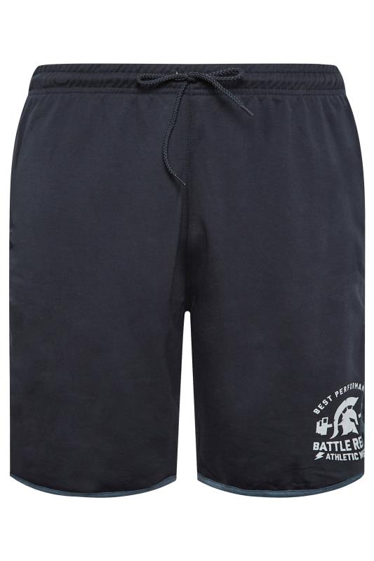 KAM Big & Tall Navy Blue Gym Shorts | BadRhino 4