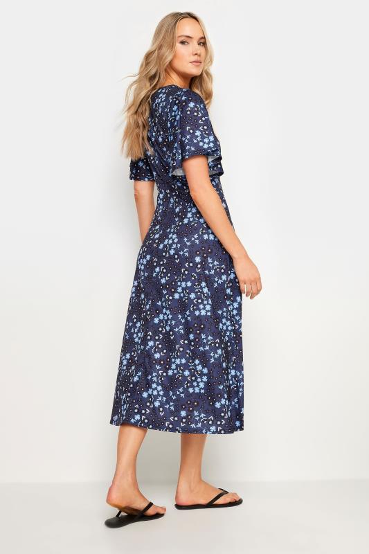 LTS Tall Women's Navy Blue Floral Midi Dress | Long Tall Sally 3