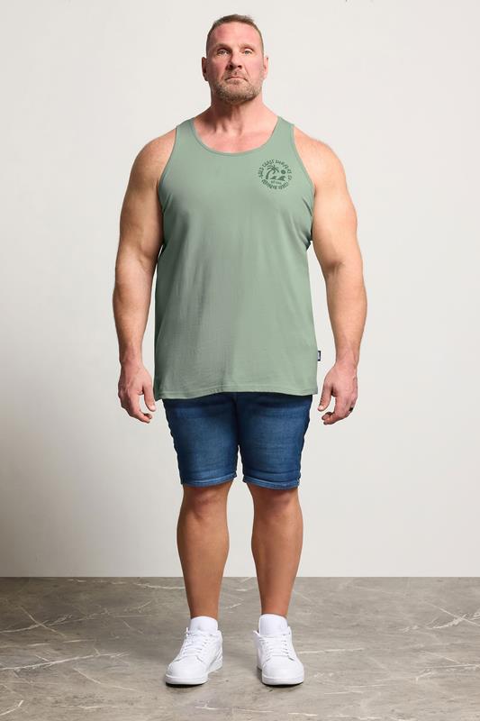 BadRhino Big & Tall Green Graphic Vest Top 2