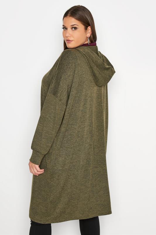 Olive Green Soft Touch Hooded Cardigan_C.jpg