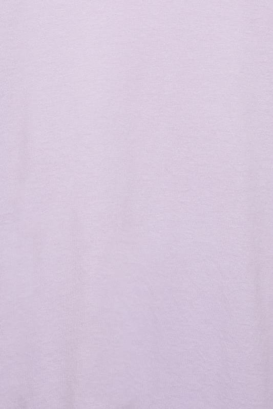 Plus Size Lavender Purple Long Sleeve T-Shirt | Yours Clothing 4