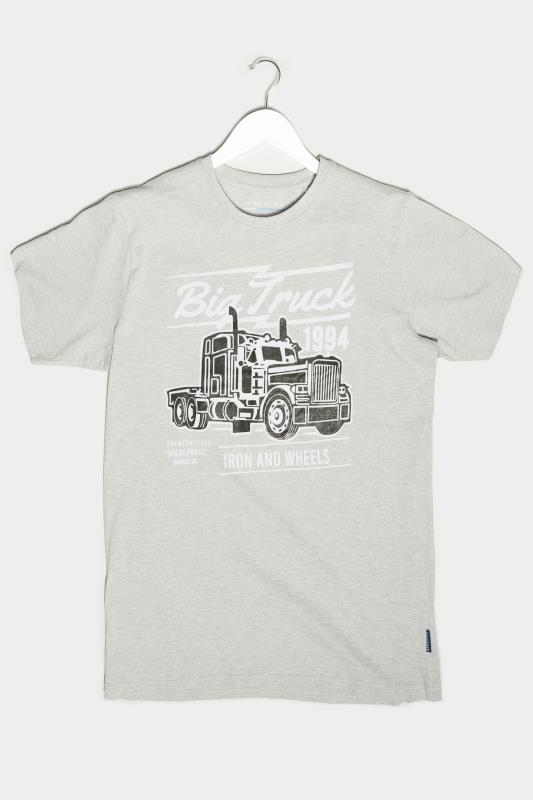 BadRhino Big & Tall Grey Marl Truck Graphic Print T-Shirt_F.jpg