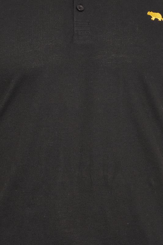 D555 Big & Tall Black Logo Polo Shirt | BadRhino 3