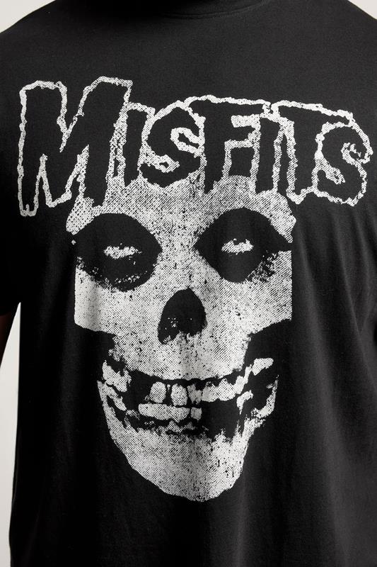 BadRhino Big & Tall Black Extra Long Misfits Graphic T-Shirt | BadRhino 3