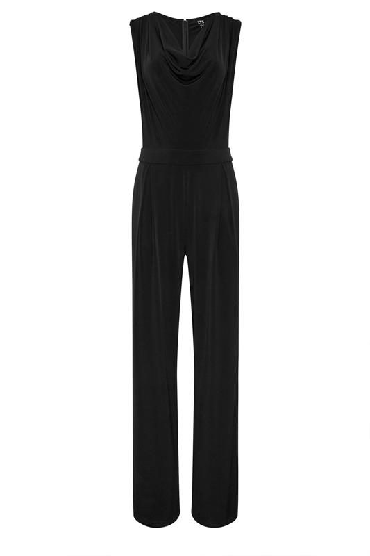 LTS Tall Women's Black Cowl Neck Wide Leg Jumpsuit | Long Tall Sally 5