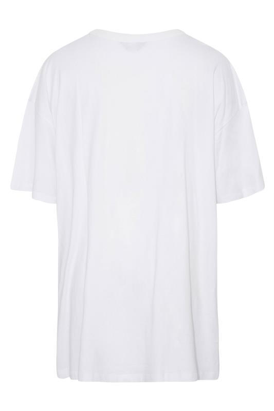 Plus Size White Oversized T-Shirt | Yours Clothing  6