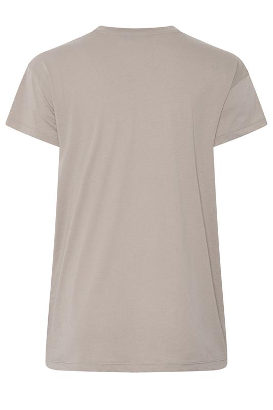 YOURS Plus Size Mocha Brown Floral Stud T-Shirt | Yours Clothing 6