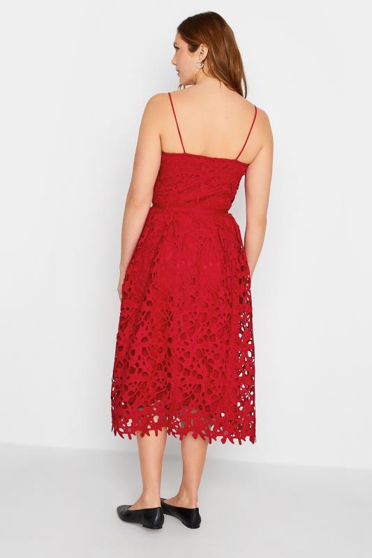 LTS Tall Women's Red Lace Midi Dress | Long Tall Sally 3