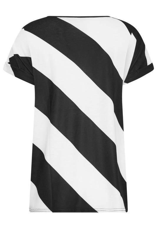 LTS Tall White & Black Stripe T-Shirt | Long Tall Sally  7