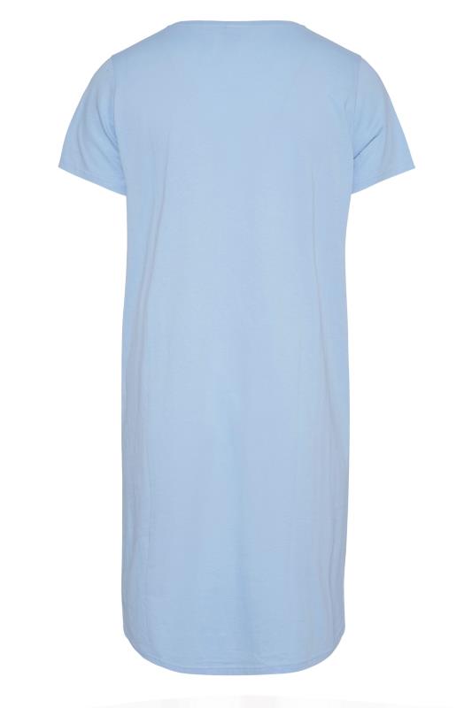 DISNEY Plus Size Blue Snow White '5 More Minutes' Slogan Nightdress | Yours Clothing 6