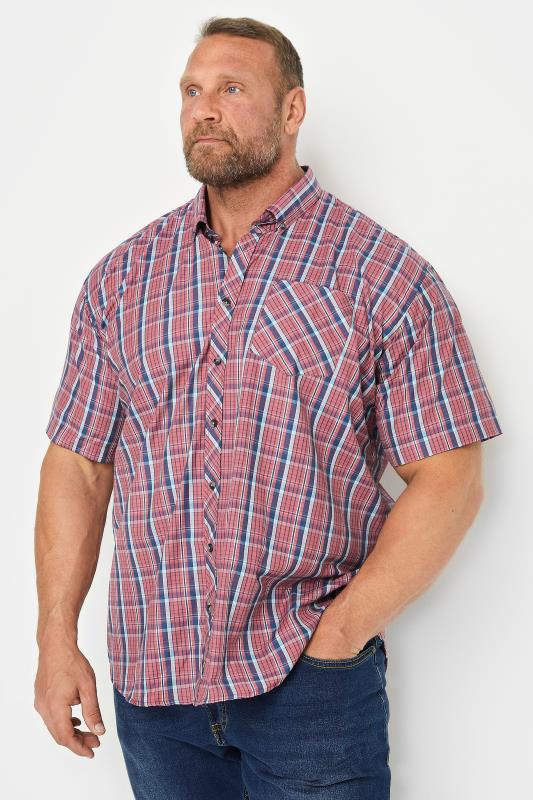  Grande Taille ESPIONAGE Big & Tall Red Check Shirt