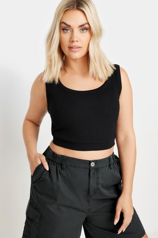 YOURS Plus Size Black Cotton Cargo Shorts | Yours Clothing 4