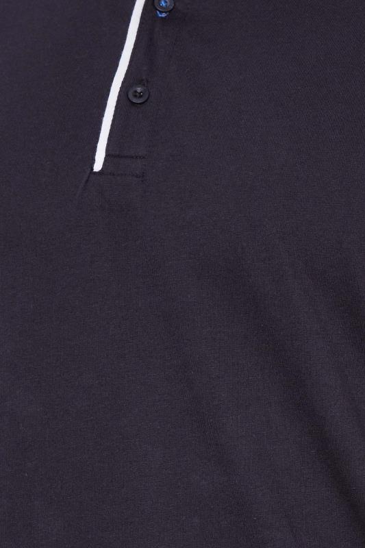 D555 Big & Tall Navy Blue Jersey Polo Shirt | BadRhino 4