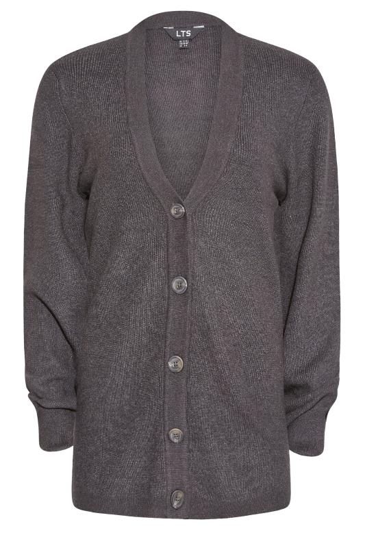 LTS Tall Charcoal Grey Knitted Cardigan 6