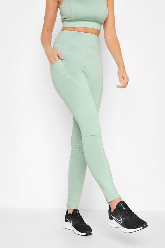  Tallas Grandes LTS ACTIVE Tall Sage Green Stretch High Waisted Gym Leggings