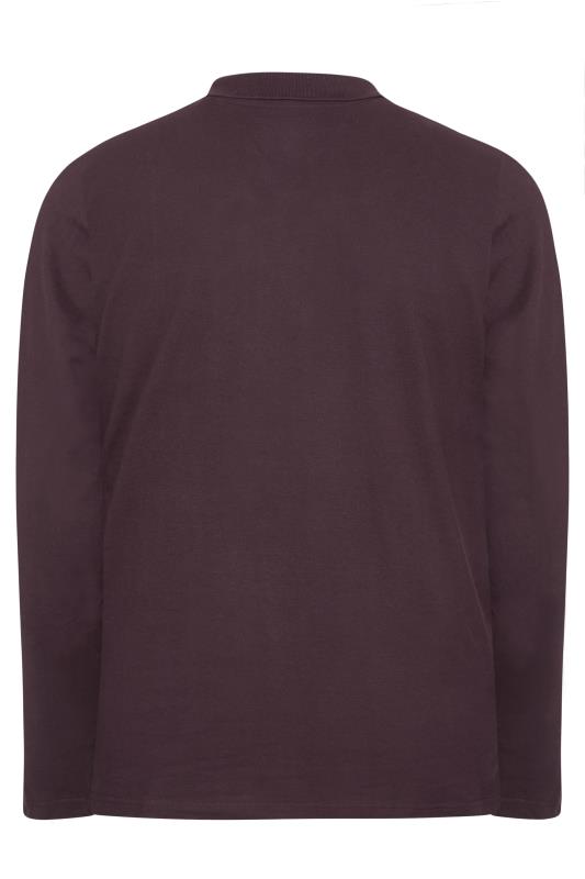 BadRhino Burgundy Essential Long Sleeve Polo Shirt_BK.jpg