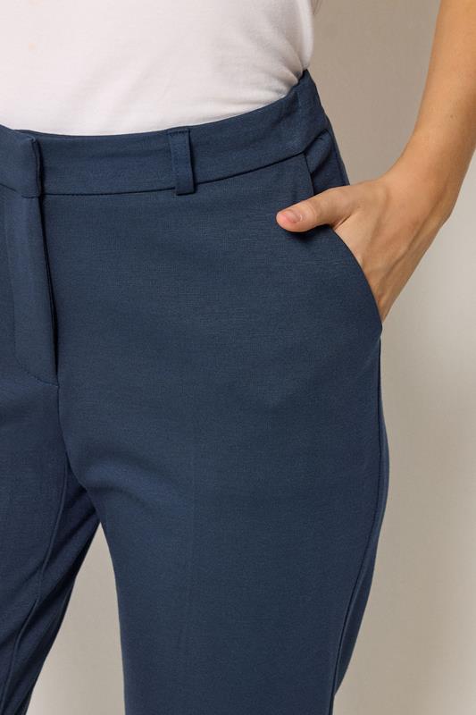 M&Co Navy Blue Ponte Tailored Trousers | M&Co 4