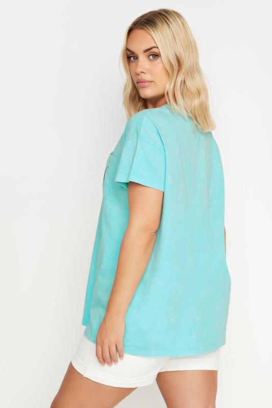 YOURS Plus Size Blue 'One In A Melon' Embroidered T-Shirt | Yours Clothing 3