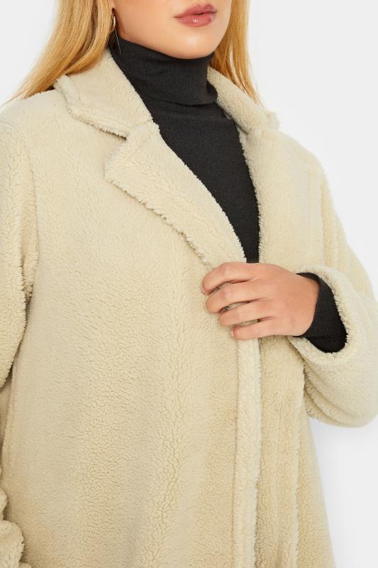 YOURS LUXURY Plus Size Curve Cream Faux Fur Coat 5