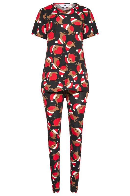 LTS Black Robin Print Christmas Pyjama Set_F.jpg