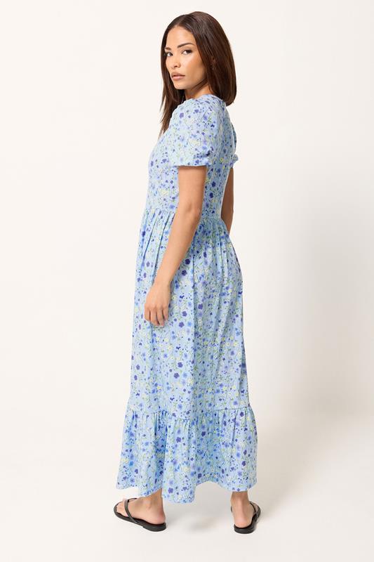PixieGirl Petite Blue Floral Maxi Dress | PixieGirl 2