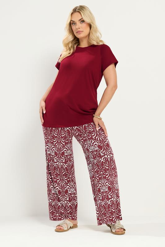 YOURS Plus Size Red Core Basic T-Shirt | Yours Clothing 2