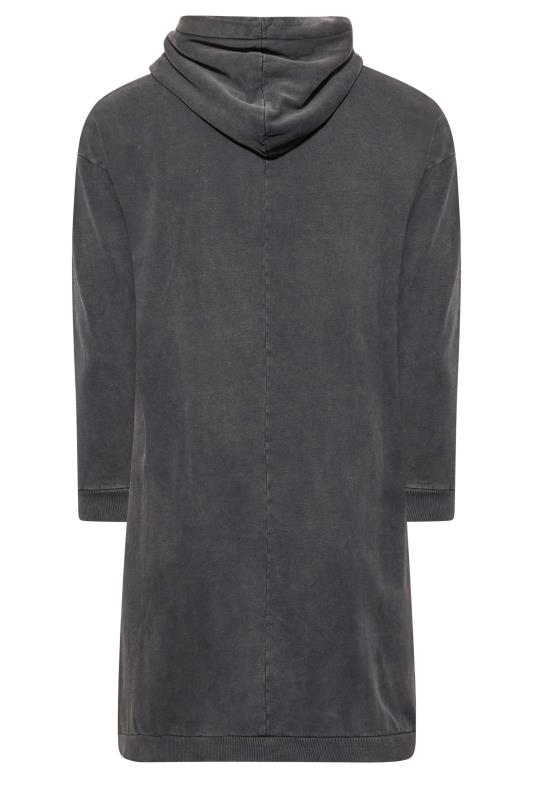 Plus Size Grey 'London' Slogan Hoodie Dress | Yours Clothing 7