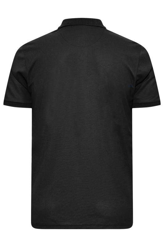 BadRhino Big & Tall Black Pique Golf Polo Shirt | BadRhino 3