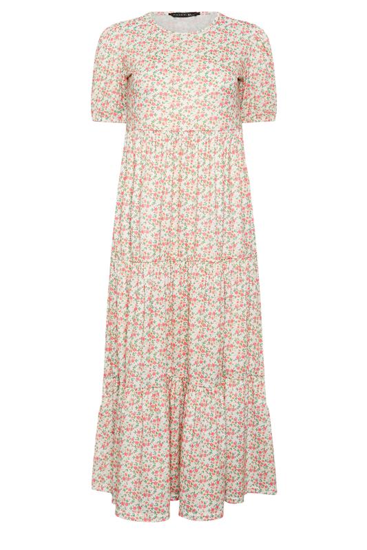 PixieGirl Pink Ditsy Tiered Maxi Dress | PixieGirl 5