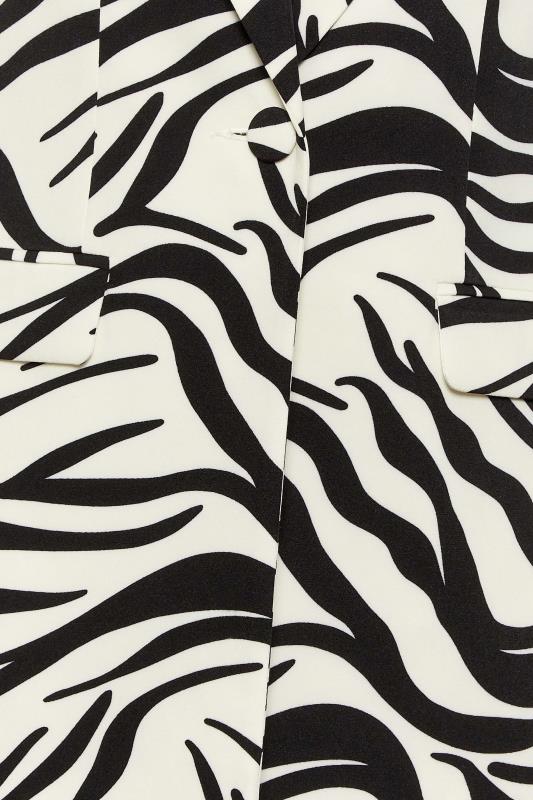 LTS Tall Black & White Zebra Print Tailored Blazer | Long Tall Sally  6