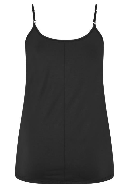 YOURS Curve Black Strappy Vest Top | Yours Clothing 7