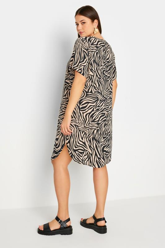 Yours Plus Size Black Zebra Print Tunic Dress | Yours Clothing 4