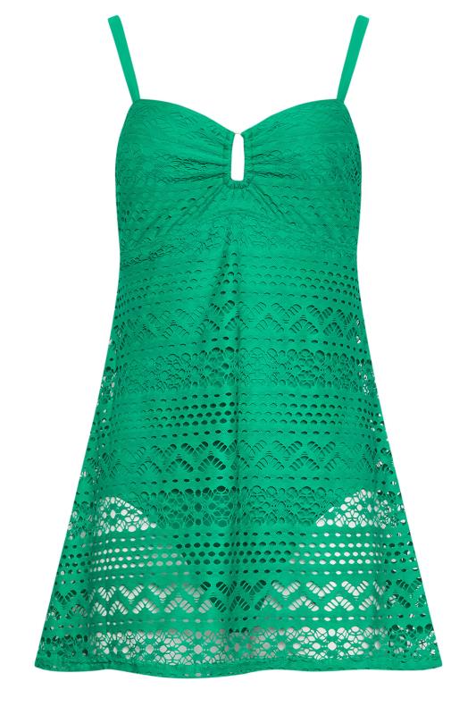 LTS Tall Womens Green Crochet Swim Dress | Long Tall Sally 5