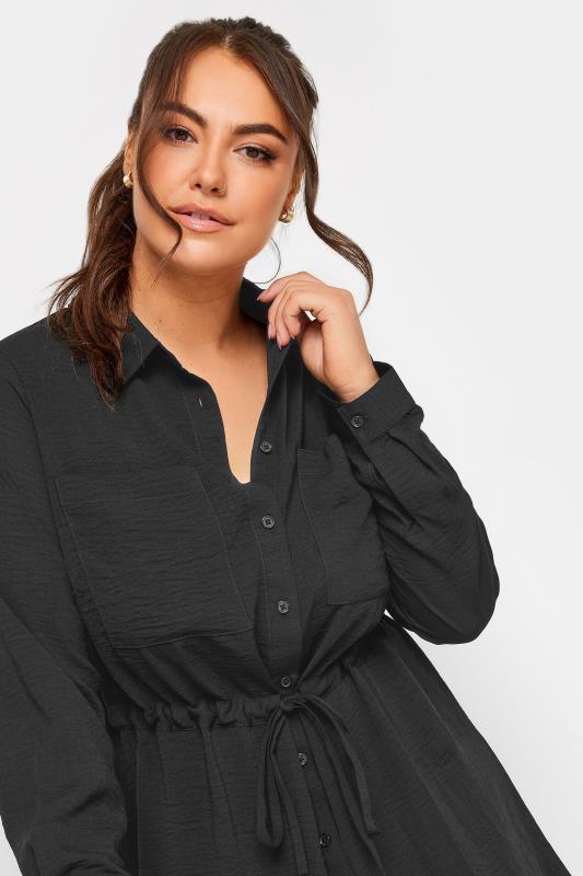 YOURS Curve Plus Size Black Utility Tunic Shirt | Yours Clothing  4