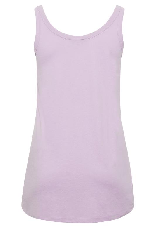 YOURS Plus Size Lilac Purple Essential Vest Top | Yours Clothing  6