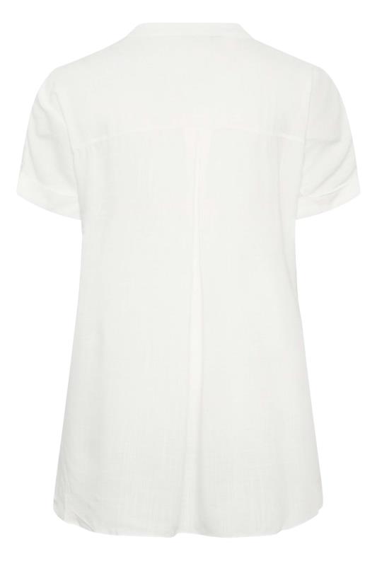 YOURS Plus Size White Button Through Shirt | Yours Clothing  7