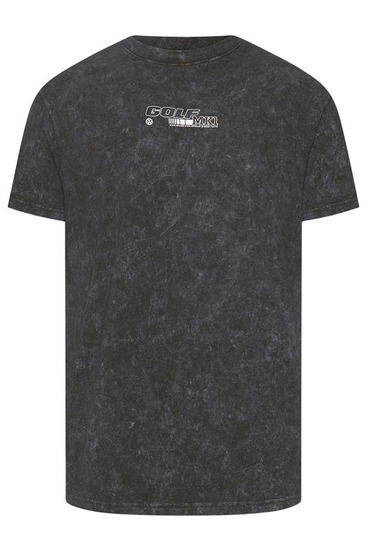 BadRhino Big & Tall Black Acid Wash Golf GTI Graphic T-Shirt | BadRhino 6