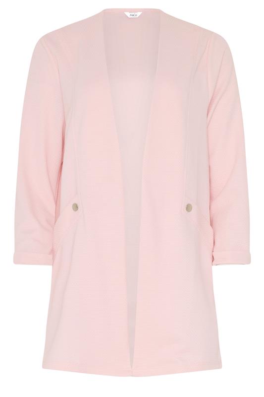 M&Co Light Pink Textured Jersey Jacket | M&Co 5